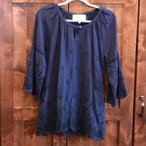 Alice Blue Stitch Fix Peasant Blouse Size Small